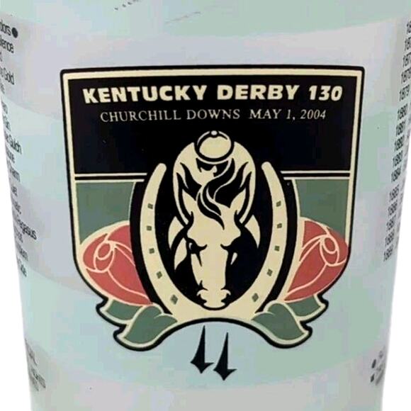 2004 Kentucky Derby 30 Mint Julep Glass Souvenir Horse Race Winner Smarty Jones - Picture 2 of 8